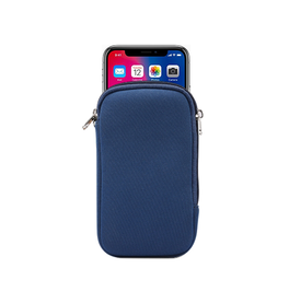 Samsung Galaxy S10 | Samsung Galaxy S10 - Simple Nylon Sleeve Etui M. Lynlås - Navy / Blå - DELUXECOVERS.DK