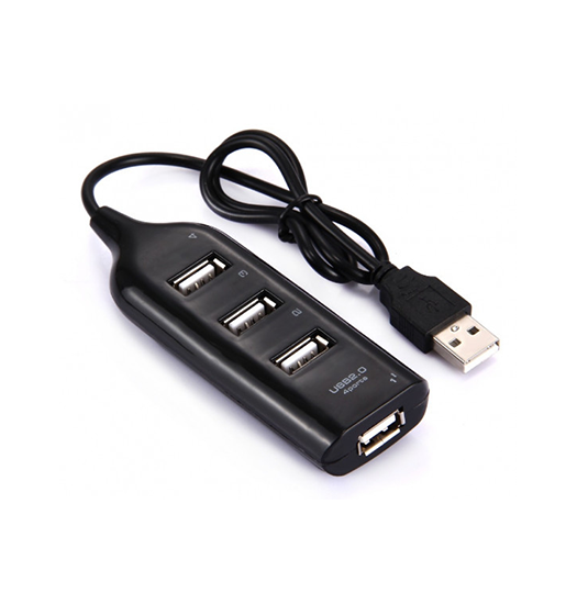 Adapter | USB-A | Hub 4 Port - Adapter - Sort - DELUXECOVERS.DK