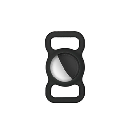 Airtag | Apple AirTag 1/2 Holder til Kæledyrshalsbånd (Hund/Kat) – Silikone - Sort - DELUXECOVERS.DK