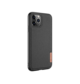 iPhone 11 Pro | iPhone 11 Pro - DUX DUCIS® Luxe Cover - Tekstil Design - Sort - DELUXECOVERS.DK