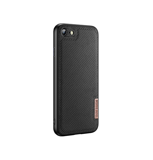 iPhone 7 / 8 / SE (2020/2022) | iPhone 7/8/SE(2020/2022) - DUX DUCIS® Luxe Cover - Tekstil Design - Sort - DELUXECOVERS.DK