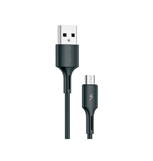 Kabel USB-A til Micro-USB | WEKOME™ | USB-A Til Micro USB - Oplade / Data Kabel - Sort - 1.2M - DELUXECOVERS.DK