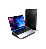 MacBook-fodral | MacBook 12" - DUX DUCIS™ Fidelity fodral i äkta läder - Vintage svart - DELUXECOVERS.SE