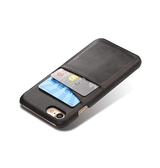 iPhone 6 Plus / 6s Plus | iPhone 6/6s Plus - NX Design™ Læder Cover M. Kortholder - Sort - DELUXECOVERS.DK