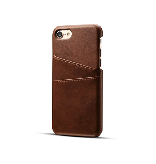 iPhone 7 / 8 / SE (2020/2022) | iPhone 7/8/SE(2020/2022) - NX Design™ Læder Cover M. Kortholder - Brun - DELUXECOVERS.DK