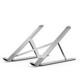 Laptop stander | Multi-vinkel Stativ til Computer / MacBook - Sammenklappelige - Sølv - DELUXECOVERS.DK