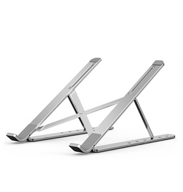 Laptop stander | Multi-vinkel Stativ til Computer / MacBook - Sammenklappelige - Sølv - DELUXECOVERS.DK