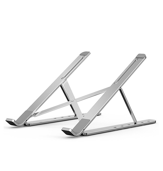 Laptop stander | Multi-vinkel Stativ til Computer / MacBook - Sammenklappelige - Sølv - DELUXECOVERS.DK
