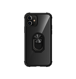 iPhone 12 | iPhone 12 - Cover M. Ring & Magnetisk Kickstand - Sort - DELUXECOVERS.DK