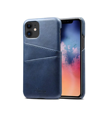 iPhone 11 | iPhone 11 - NX Design™ Læder Cover M. Kortholder - Blå - DELUXECOVERS.DK