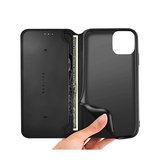 iPhone 11 | iPhone 11 - Realike™ Folio Læder Cover M. Kortholder - Sort - DELUXECOVERS.DK