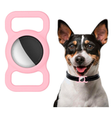 Airtag | Apple AirTag 1/2 Holder til Kæledyrshalsbånd (Hund/Kat) – Silikone - Lyserød - DELUXECOVERS.DK