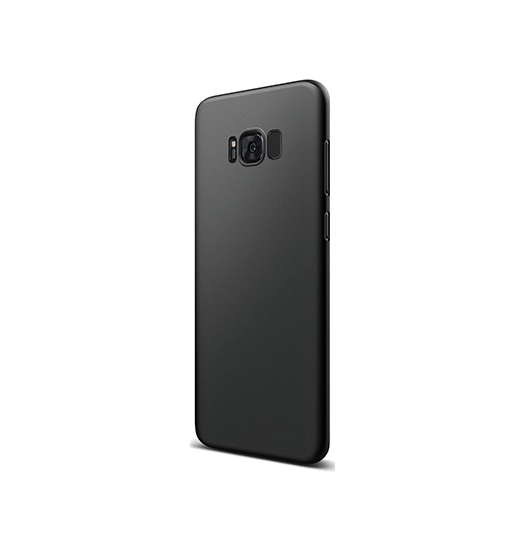 Samsung Galaxy S8+ | Samsung Galaxy S8+ (Plus) - Novo Frosted Matte Slim Silikone Cover - Sort - DELUXECOVERS.DK