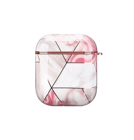 Airpods 1/2 | AirPods 1/2 | UNIQ™ Marmor Beskyttelse Cover - Rose Pearl - DELUXECOVERS.DK