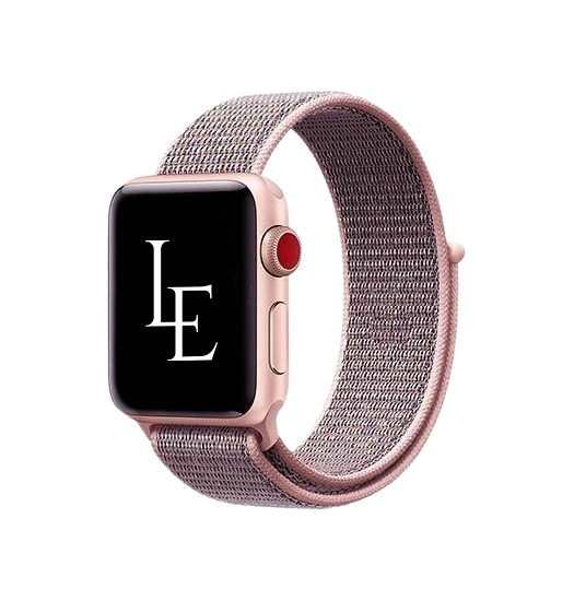 Apple Watch 38-42mm | Apple Watch (38/40/SE/41/42mm) - L'Empiri™ Nylon Velcro Rem - Rose - DELUXECOVERS.DK