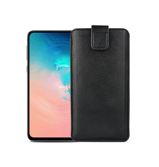 Samsung Galaxy S10 | Samsung Galaxy S10 - Verona Læder Sleeve M. Lukning - Black Onyx - DELUXECOVERS.DK