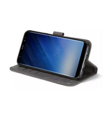 Samsung Galaxy S8+ | Samsung Galaxy S8+ (Plus) - Muxma Premium Flip Stof Etui - Sort - DELUXECOVERS.DK