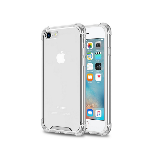 iPhone 7 / 8 / SE (2020/2022) | iPhone 7/8/SE(2020/2022) - Silent Stødsikker Silikone Cover - Gennemsigtig - DELUXECOVERS.DK