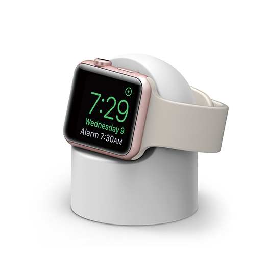 Apple Watch Opladere & Standere | Apple Watch - Night Stand Oplader Stander - Hvid - DELUXECOVERS.DK