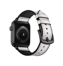 Apple Watch 42-49mm | Apple Watch (42/44/SE/45/46/49mm) - Milano Vegan Læder Rem - Hvid - DELUXECOVERS.DK