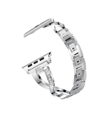 Apple Watch 42-49mm | Apple Watch (42/44/SE/45/46/49mm) - Diamant Stål Dame Urrem - Sølv - DELUXECOVERS.DK