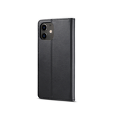 iPhone 12 | iPhone 12 - LC.IMEEKE™ Læder Cover M. Kortholder - Sort - DELUXECOVERS.DK