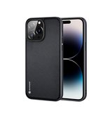 iPhone 14 Pro Max | iPhone 14 Pro Max - DUX DUCIS® Luxe Cover - Tekstil Design - Sort - DELUXECOVERS.DK