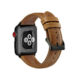 Apple Watch 42-49mm | Apple Watch (42/44/SE/45/46/49mm) - ICECASE™ Retro Ægte Læder Urrem - Lysebrun - DELUXECOVERS.DK