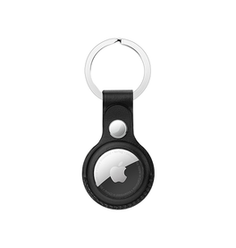 Airtag | Apple AirTag 1/2 Retro Diary™ Vegan Læder Keychain / Nøglering - Sort - DELUXECOVERS.DK