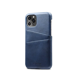 iPhone 11 Pro | iPhone 11 Pro - NX Design™ Læder Cover M. Kortholder - Blå - DELUXECOVERS.DK