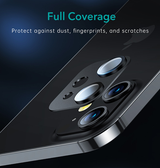 iPhone Beskyttelsesglas | iPhone 12 - TOTU®  Bagside Kamera Linse Beskyttelsesglas - Sort - DELUXECOVERS.DK