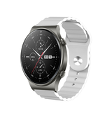Samsung Galaxy Watch 3 (22mm) | Samsung Galaxy Watch 3 (45mm) - Valence™ Wave Silikone Rem - Hvid - DELUXECOVERS.DK