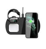3-i-1 & Multi-Ladestationer | QISmart™ | 3-i-1 Quick Charge 3.0 Trådløs Ladestation 22,5W - Sort - DELUXECOVERS.DK