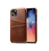 iPhone 11 Pro | iPhone 11 Pro - NX Design™ Læder Cover M. Kortholder - Brun - DELUXECOVERS.DK