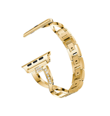 Apple Watch 42-49mm | Apple Watch (42/44/SE/45/46/49mm) - Diamant Stål Dame Urrem - Guld - DELUXECOVERS.DK