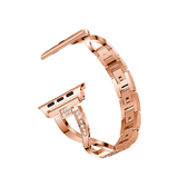 Apple Watch 38-42mm | Apple Watch (38/40/SE/41/42mm) - Diamant Stål Dame Urrem - Roseguld - DELUXECOVERS.DK