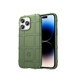 iPhone 14 Pro Max | iPhone 14 Pro Max - RUGGED SHIELD™ Stødsikkert Håndværker Cover - Grøn - DELUXECOVERS.DK