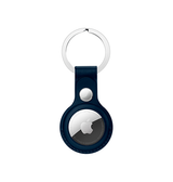 Airtag | Apple AirTag 1/2 Retro Diary™ Vegan Læder Keychain / Nøglering - Navy - DELUXECOVERS.DK