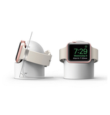 Apple Watch Opladere & Standere | Apple Watch - Night Stand Oplader Stander - Hvid - DELUXECOVERS.DK