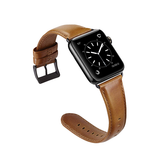 Apple Watch 42-49mm | Apple Watch (42/44/SE/45/46/49mm) - ICECASE™ Retro Ægte Læder Urrem - Lysebrun - DELUXECOVERS.DK