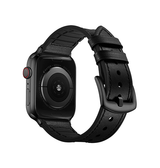 Apple Watch 42-49mm | Apple Watch (42/44/SE/45/46/49mm) - Milano Vegan Læder Rem - Sort - DELUXECOVERS.DK
