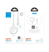 Kabel Watch oplader | JOYROOM™ | 2-i-1 Apple Watch Oplader M. Lightning - Hvid - 1.5M - DELUXECOVERS.DK