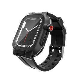 Apple Watch 38-42mm | Apple Watch (41mm) - RedPepper™ Vandtæt/støvtæt Cover m. rem - Sort - DELUXECOVERS.DK