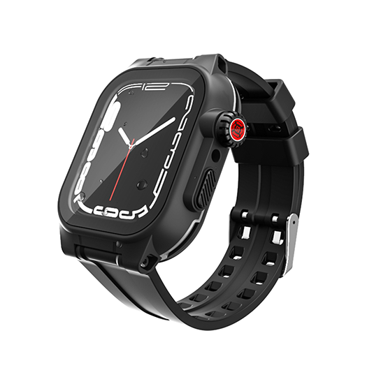 Apple Watch 38-42mm | Apple Watch (41mm) - RedPepper™ Vandtæt/støvtæt Cover m. rem - Sort - DELUXECOVERS.DK