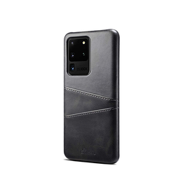 Samsung Galaxy S20 Ultra | Samsung Galaxy S20 Ultra - NX Design Læder Bagcover - Sort - DELUXECOVERS.DK