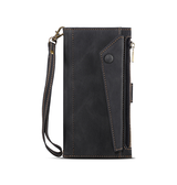 iPhone 14 Max | iPhone 14 Plus - ESEBLE™ Vegan-Læder Cover Etui M. Pung - Sort - DELUXECOVERS.DK