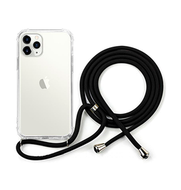 iPhone 11 Pro Max | iPhone 11 Pro Max - Deluxe™ Silikone Cover M. Strop - Sort - DELUXECOVERS.DK