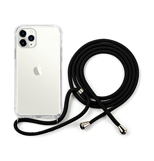 iPhone 11 Pro Max | iPhone 11 Pro Max - Deluxe™ Silikone Cover M. Strop - Sort - DELUXECOVERS.DK
