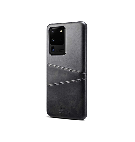 Samsung Galaxy S20+ | Samsung Galaxy S20+ (Plus) - NX Design Læder Bagcover - Sort - DELUXECOVERS.DK