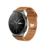 Urremme 22mm | 22mm - Valence™ Wave Silikone Rem - Brun - DELUXECOVERS.DK